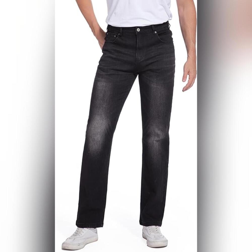 NWT Xujona Regular Fit High Waisted Straight Stretch Jeans, Size 34